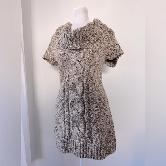 Vintage Y2K INC International Concepts Brown Short Sleeve Turtleneck Sweater - Picture 3 of 8